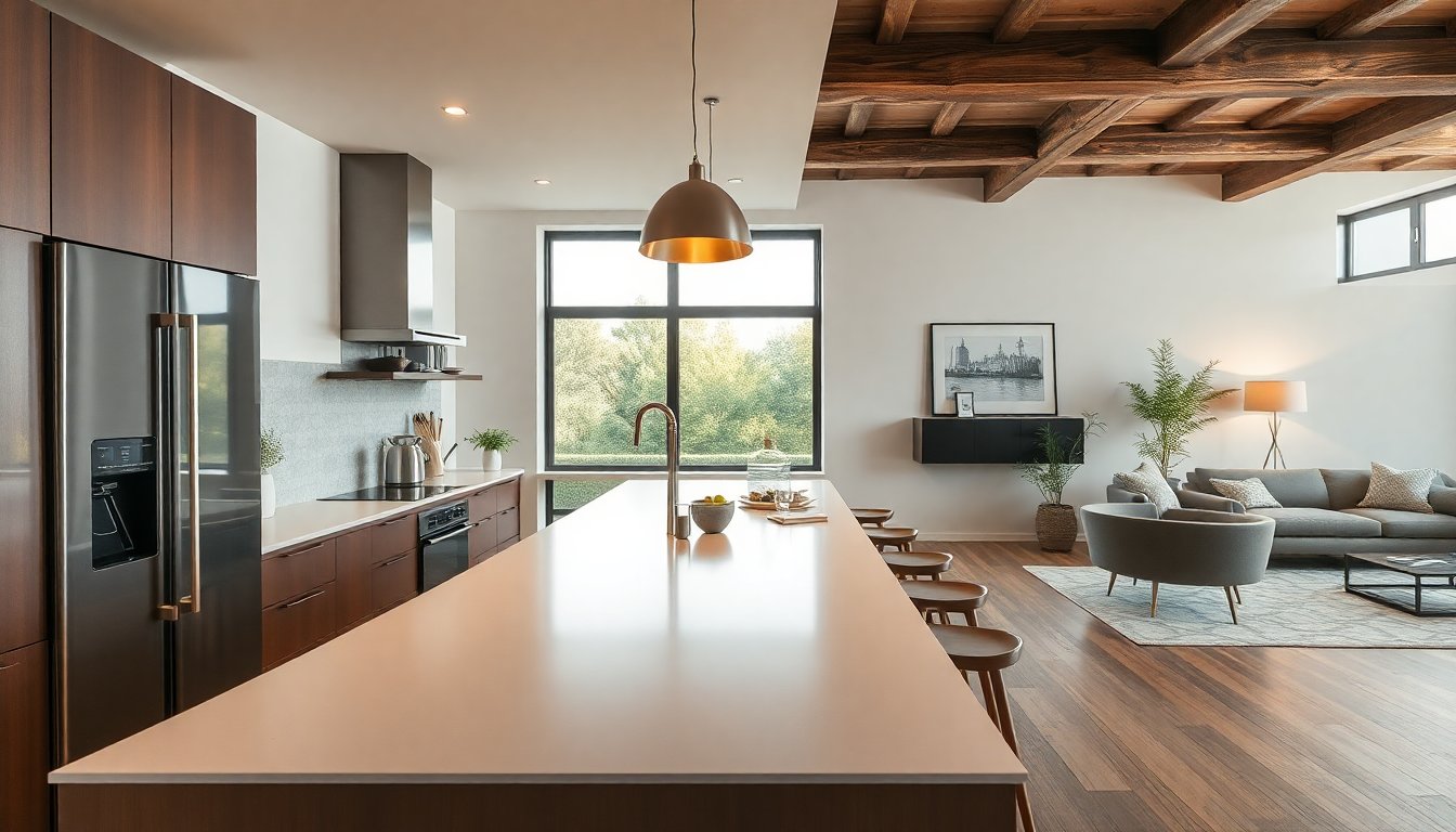 cucina con penisola soluzioni pratiche per un living contemporaneo 1773826900