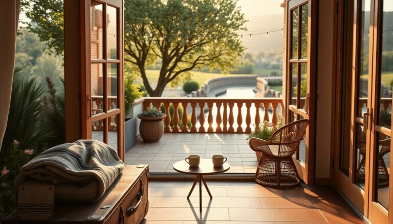 Alloggio per vacanze con due camere, giardino e balcone panoramico