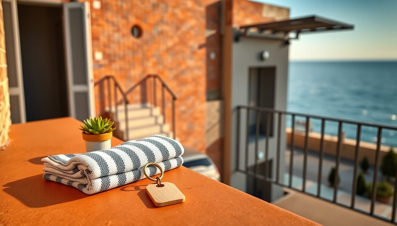 Due camere con balconi e posto auto coperto a Castiglione della Pescaia